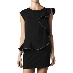 Ted Baker Black Neuva Zip Trim Dress